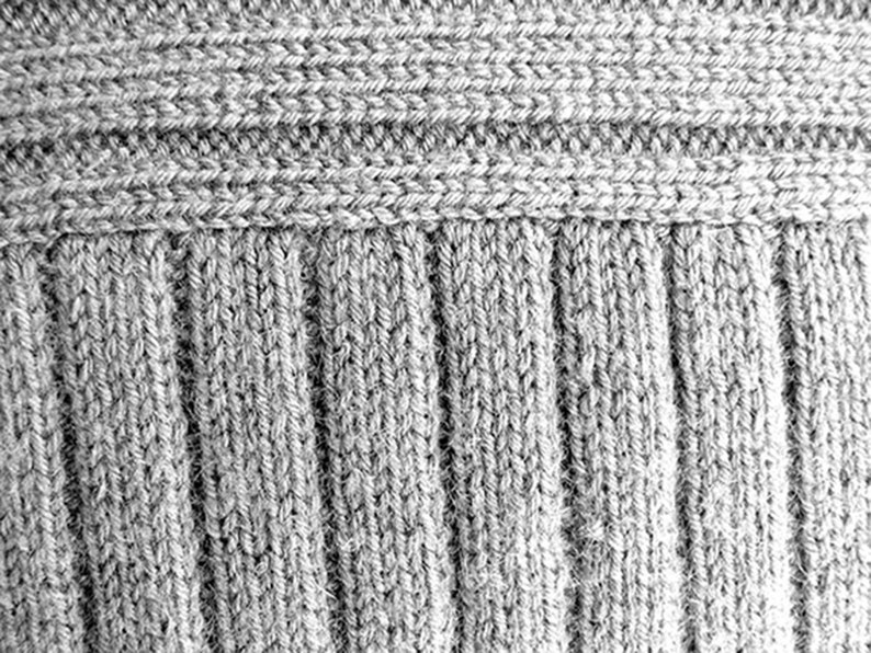 Vintage Ribbed Sweater Knitting Pattern Etsy