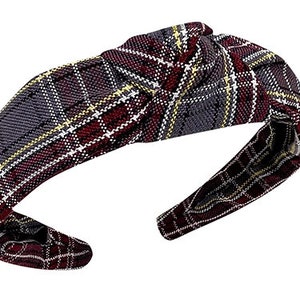 Knotted Headband, School Uniform, Plaid headband, Plaid Bows, Back to School, Hair accessory