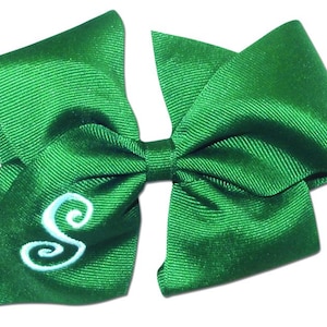 Monogrammed Bow, School Uniform, Plaid Bows, Back to School, Hair accessory