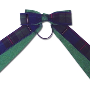 Plaid bow with streamer tails, School Uniform, Plaid Bows, Back to School, Hair accessory