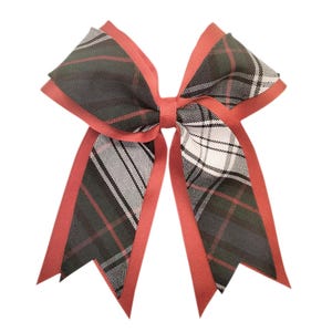 Layered Cheer Bow, School Uniform, Plaid Bows, Back to School, Hair accessory