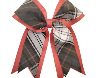Layered Cheer Bow, School Uniform, Plaid Bows, Back to School, Hair accessory