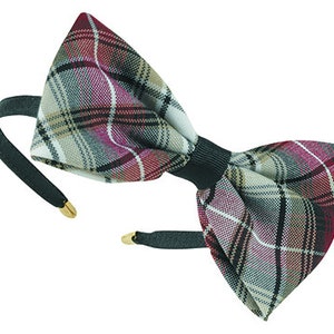 Covered Headband with bow, School Uniform, Plaid headband, Plaid Bows, Back to School, Hair accessory