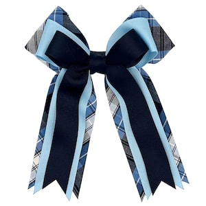 Layered Bow, School Uniform, Plaid Bows, Back to School, Hair accessory