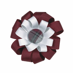 Plaid button bow,  School Uniform, Plaid Bows, Back to School, Hair accessory