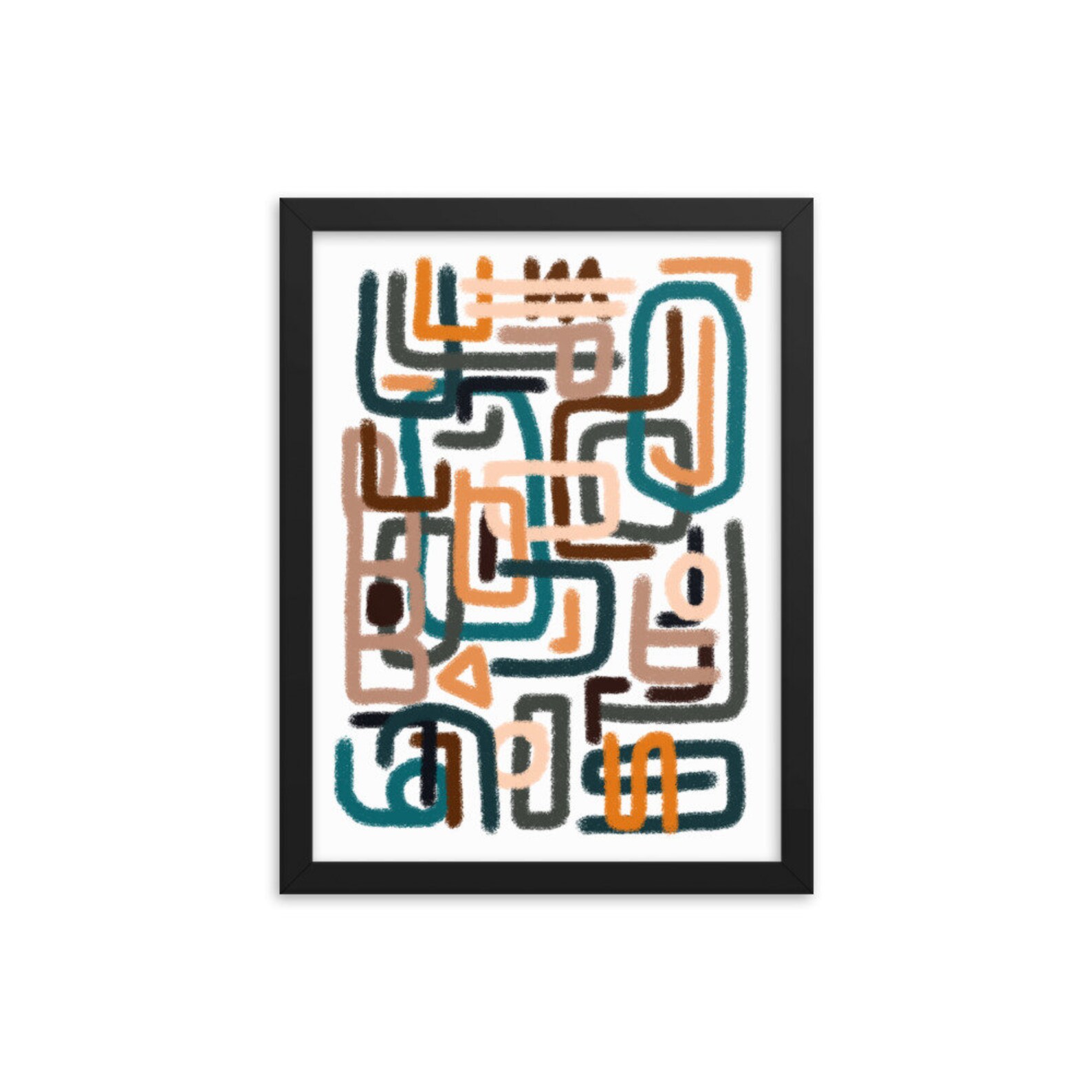 Abstract Charcoal Framed Art Wall Art Modern Art Contemporary Art Home