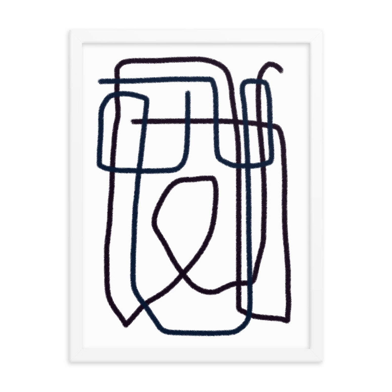 Abstract Charcoal Framed Art Wall Art Modern Art Contemporary Art Home