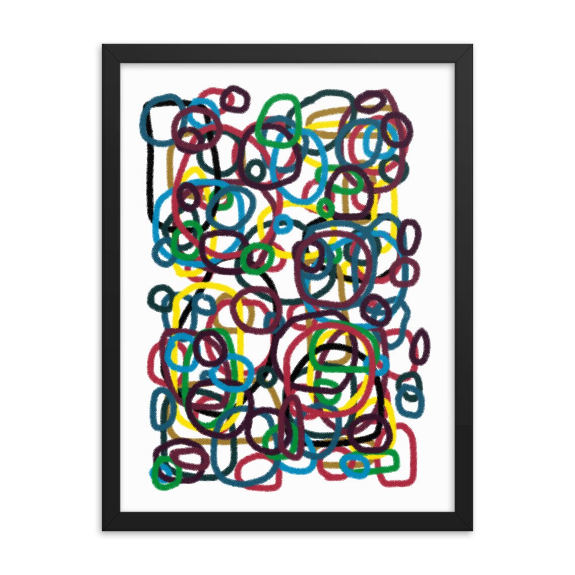 Abstract Charcoal Framed Art Wall Art Modern Art Contemporary Art Home