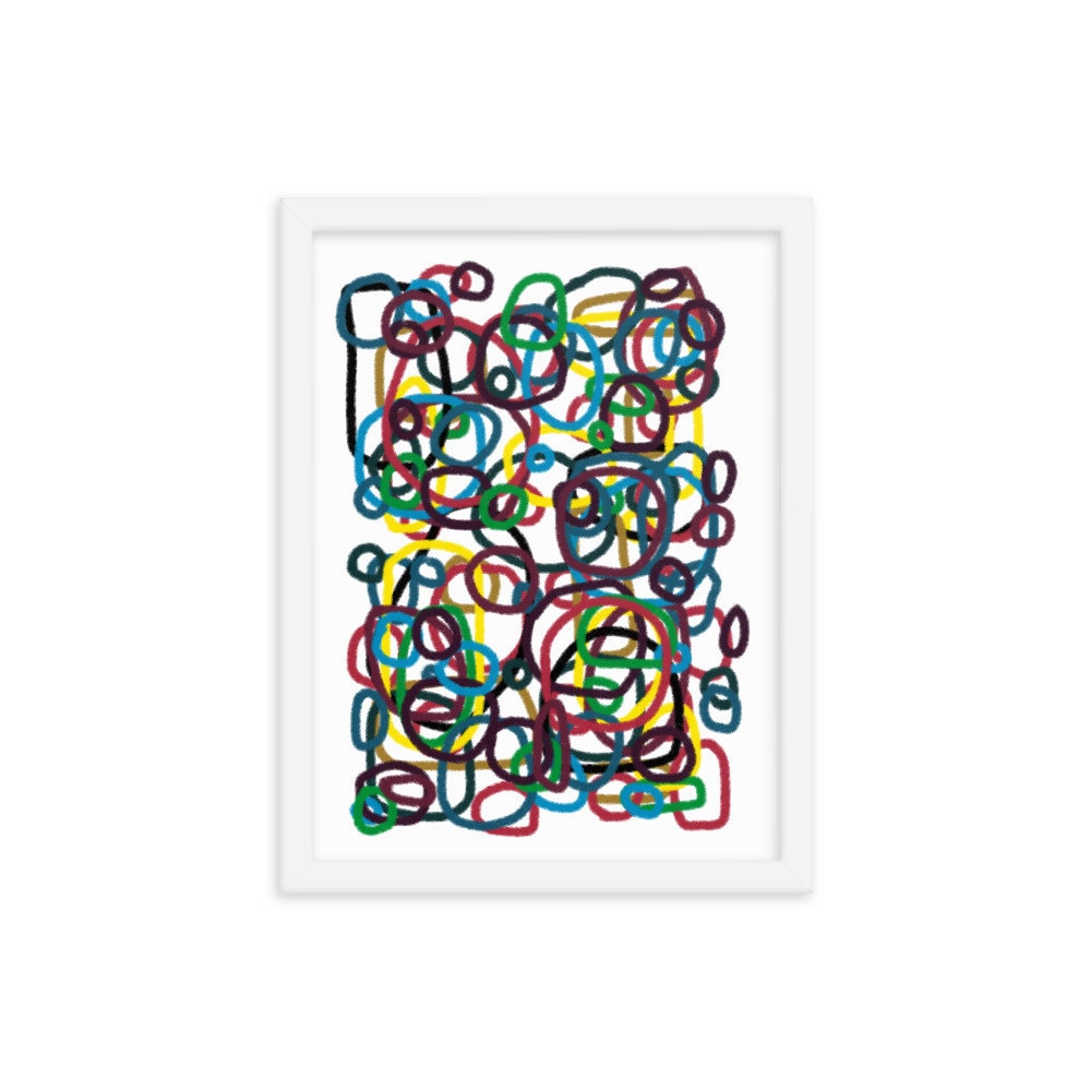 Abstract Charcoal Framed Art Wall Art Modern Art Contemporary Art Home