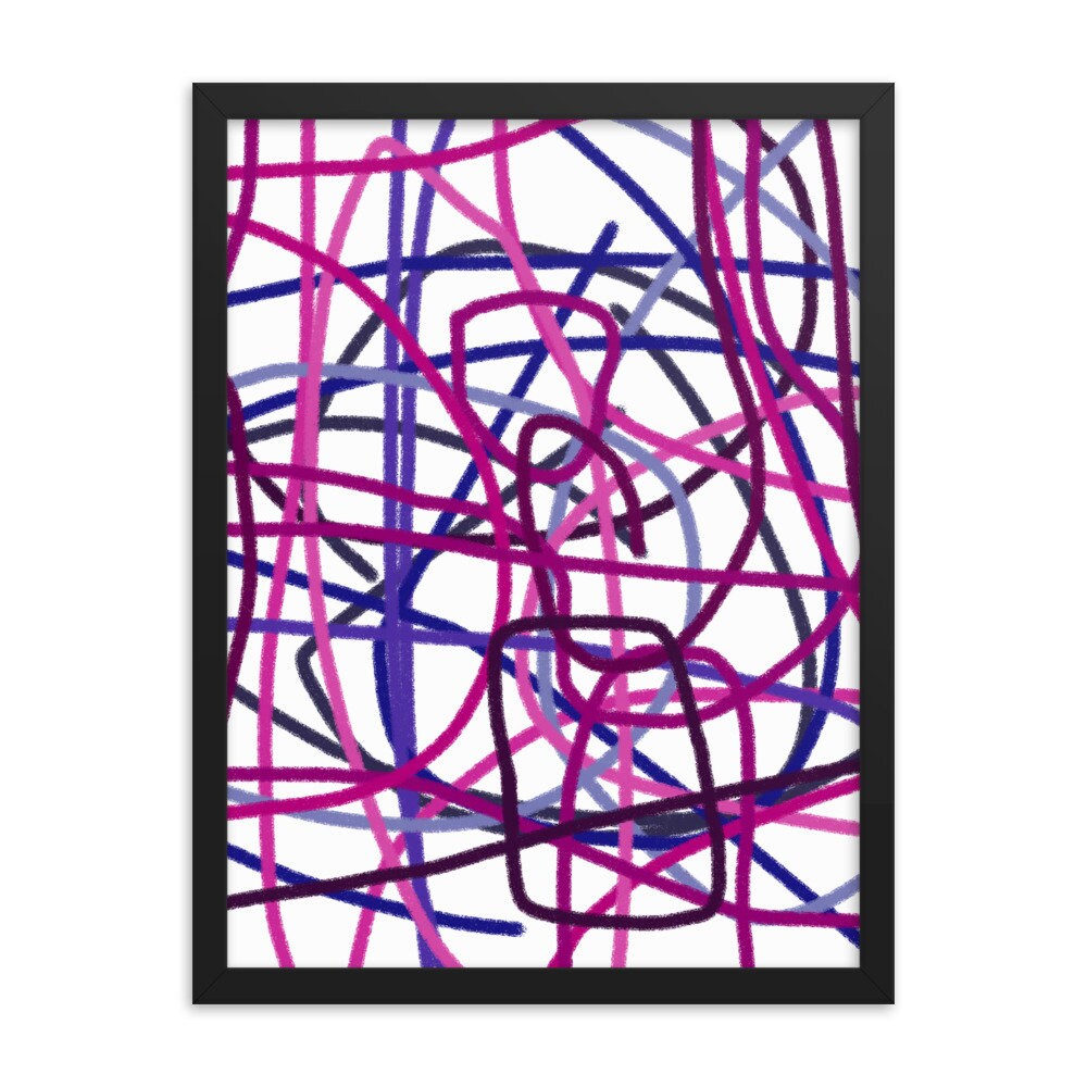 Abstract Charcoal Framed Art Wall Art Modern Art Contemporary Etsy UK