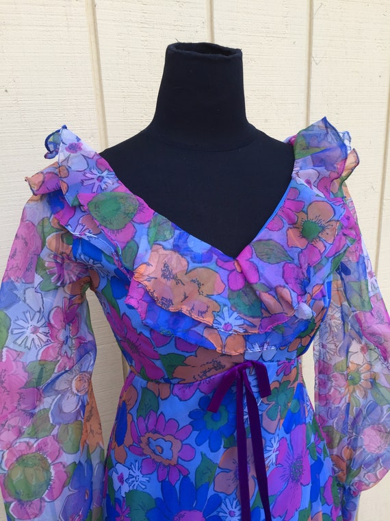Boho 1960's Hippie Vintage Oldstock Dress