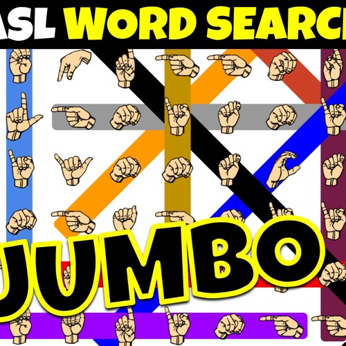 ASL Sign Language Word Search Printable ASL Word Search - Etsy