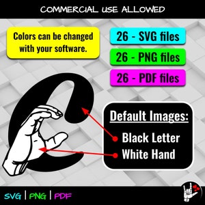 ASL SVG Sign Language Alphabet SVG • American Sign Language Svg • Asl ...