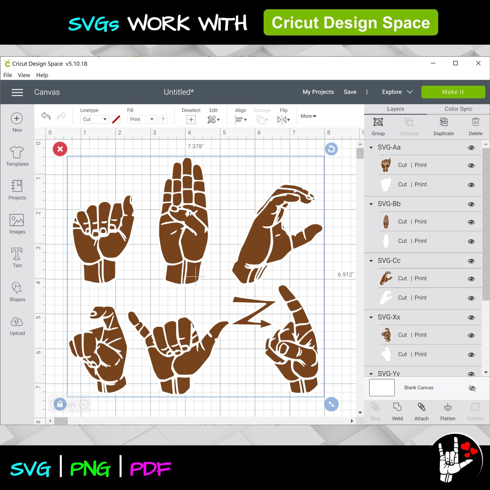 ASL SVG Sign Language Alphabet SVG American Sign Language - Etsy