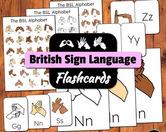 BSL Alphabet Charts & Flashcards • Auslan Sign Language (Digital Download)