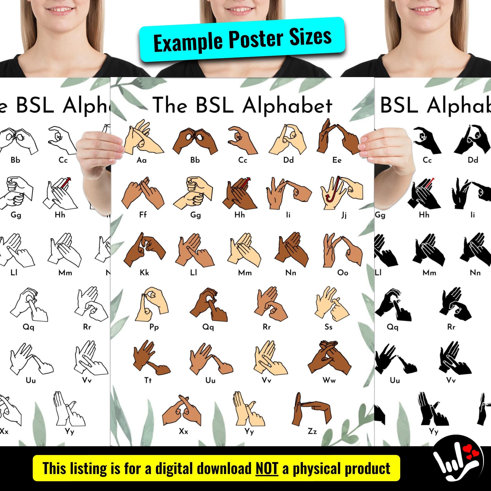 Free Printable British Sign Language Alphabet