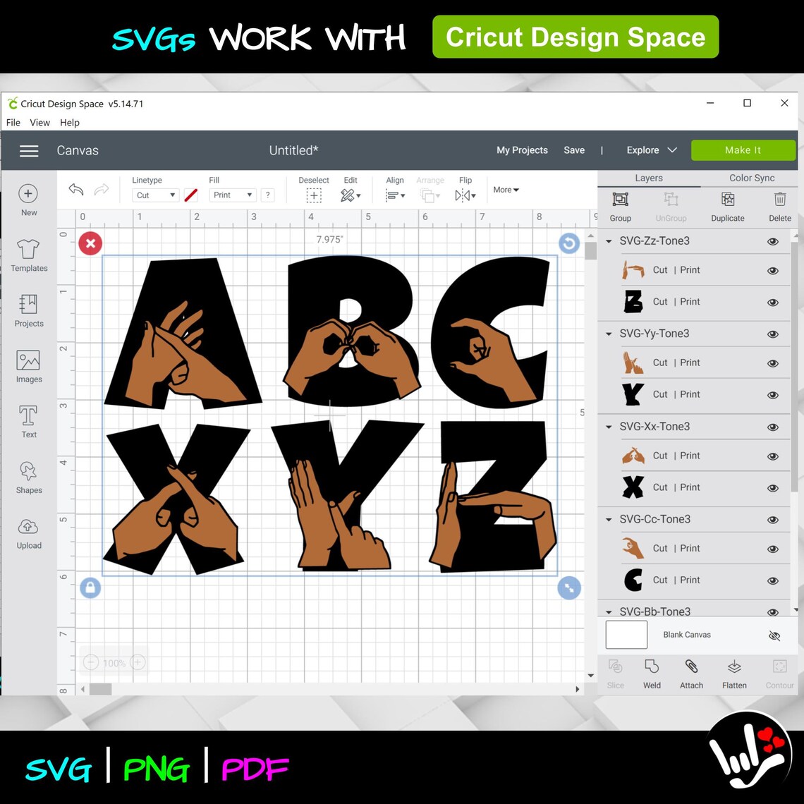 BSL Alphabet Sign Language Alphabet SVG British Sign - Etsy