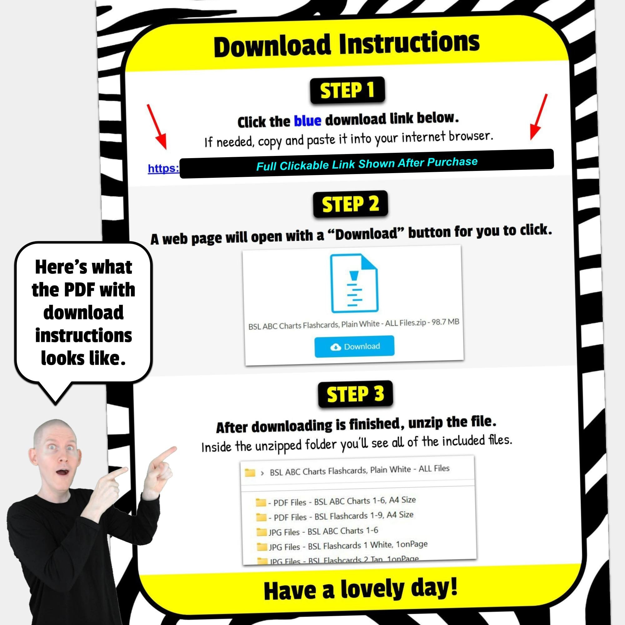 BSL Alphabet Charts & Flashcards • Auslan Sign Language (digital ...