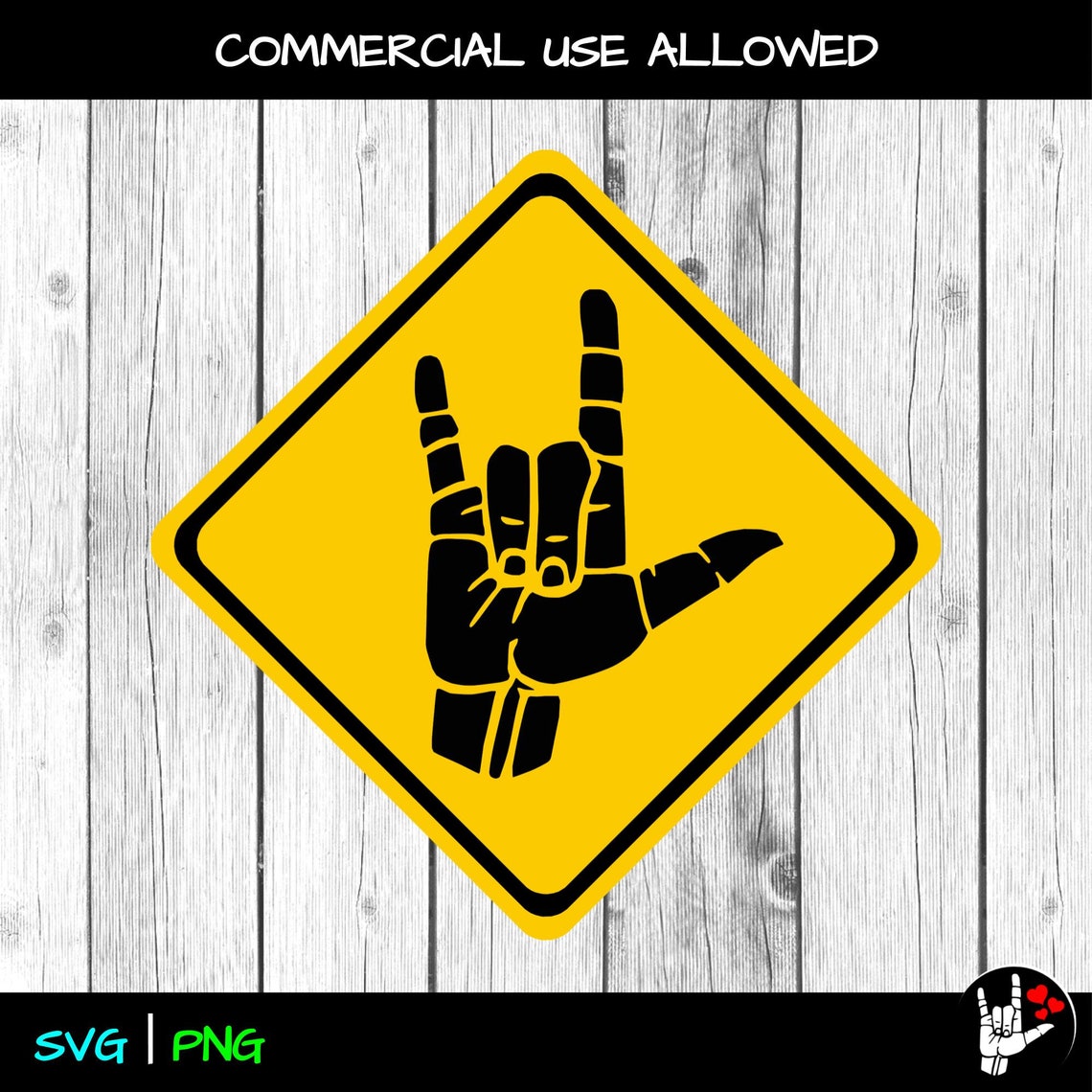 Download ASL SVG ILY I Love You Traffic Sign Sign Language svg cut ...