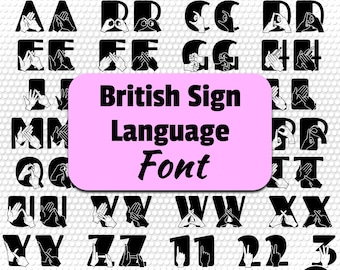 BSL Font TTF File • British Sign Language, Auslan Font
