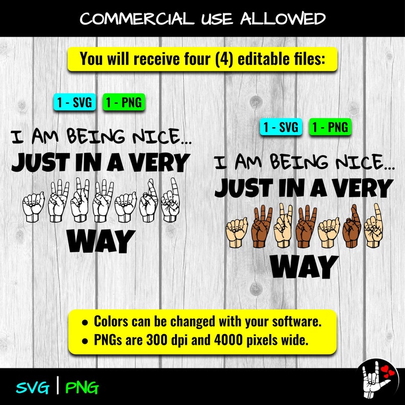 ASL SVG Awkward Way Sign Language SVG Cut Files Etsy