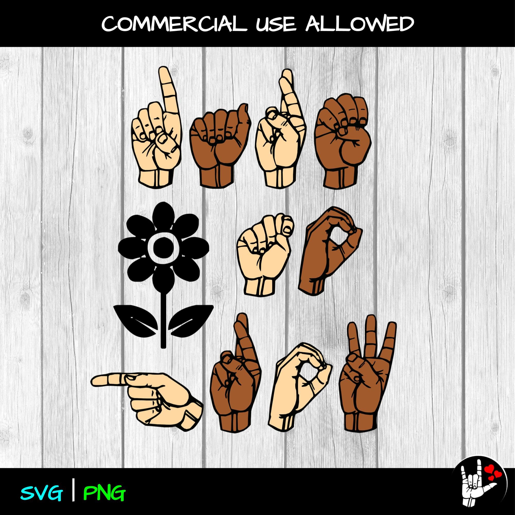 ASL SVG Dare to Grow Sign Language SVG Cut Files Printable American ...