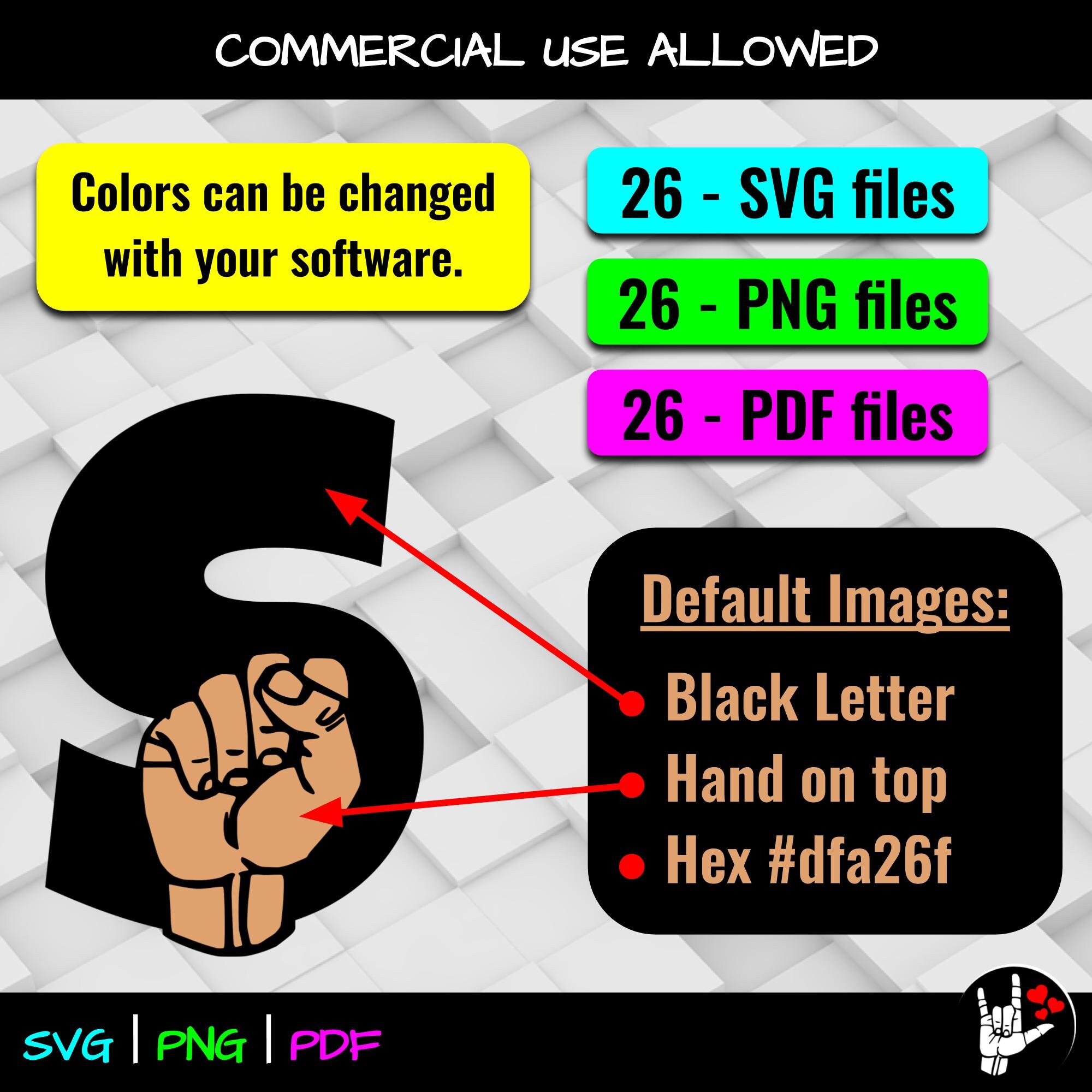ASL SVG Sign Language Alphabet SVG • American Sign Language Svg • Asl ...