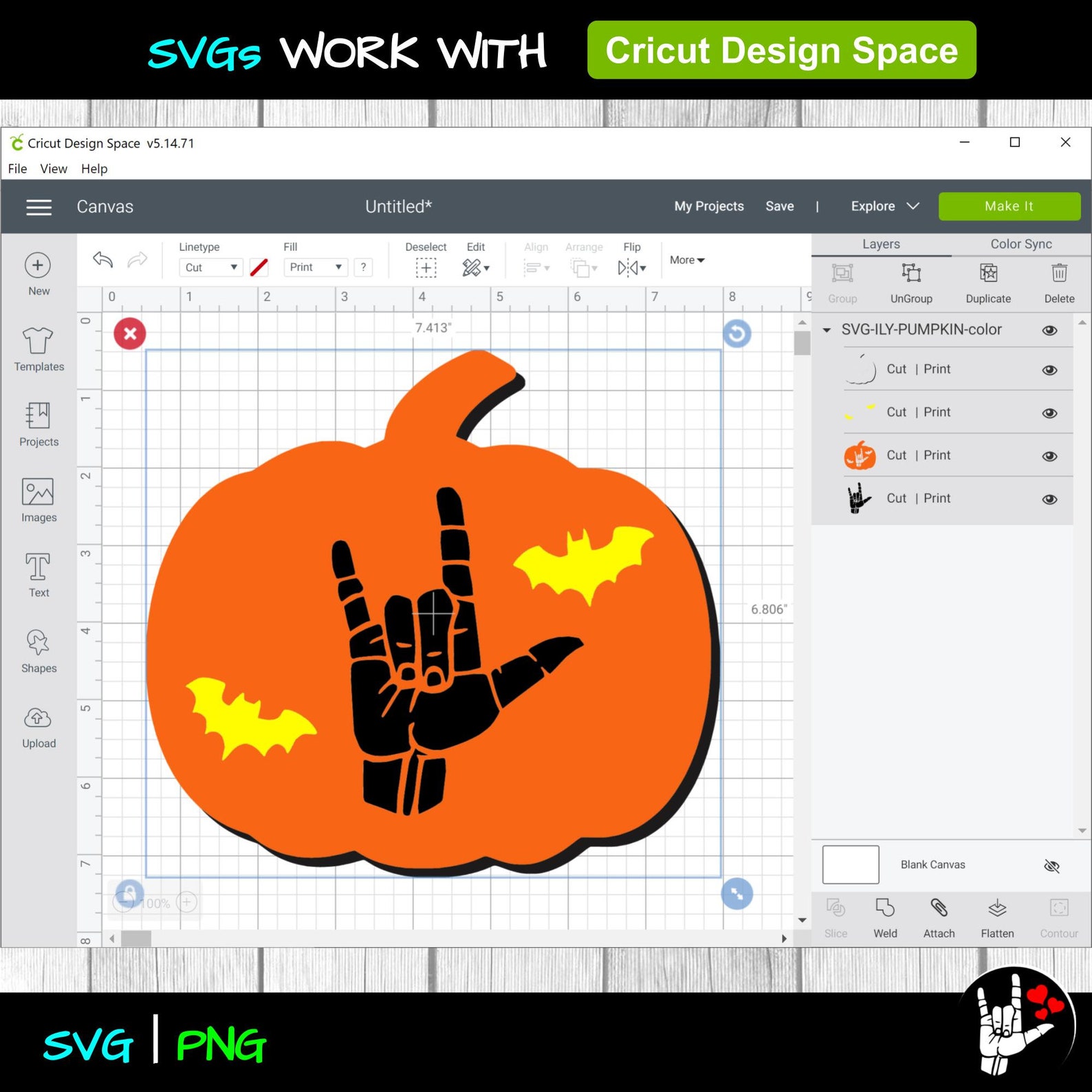Download ASL SVG I Love You ILY Pumpkin Bats Halloween Sign | Etsy