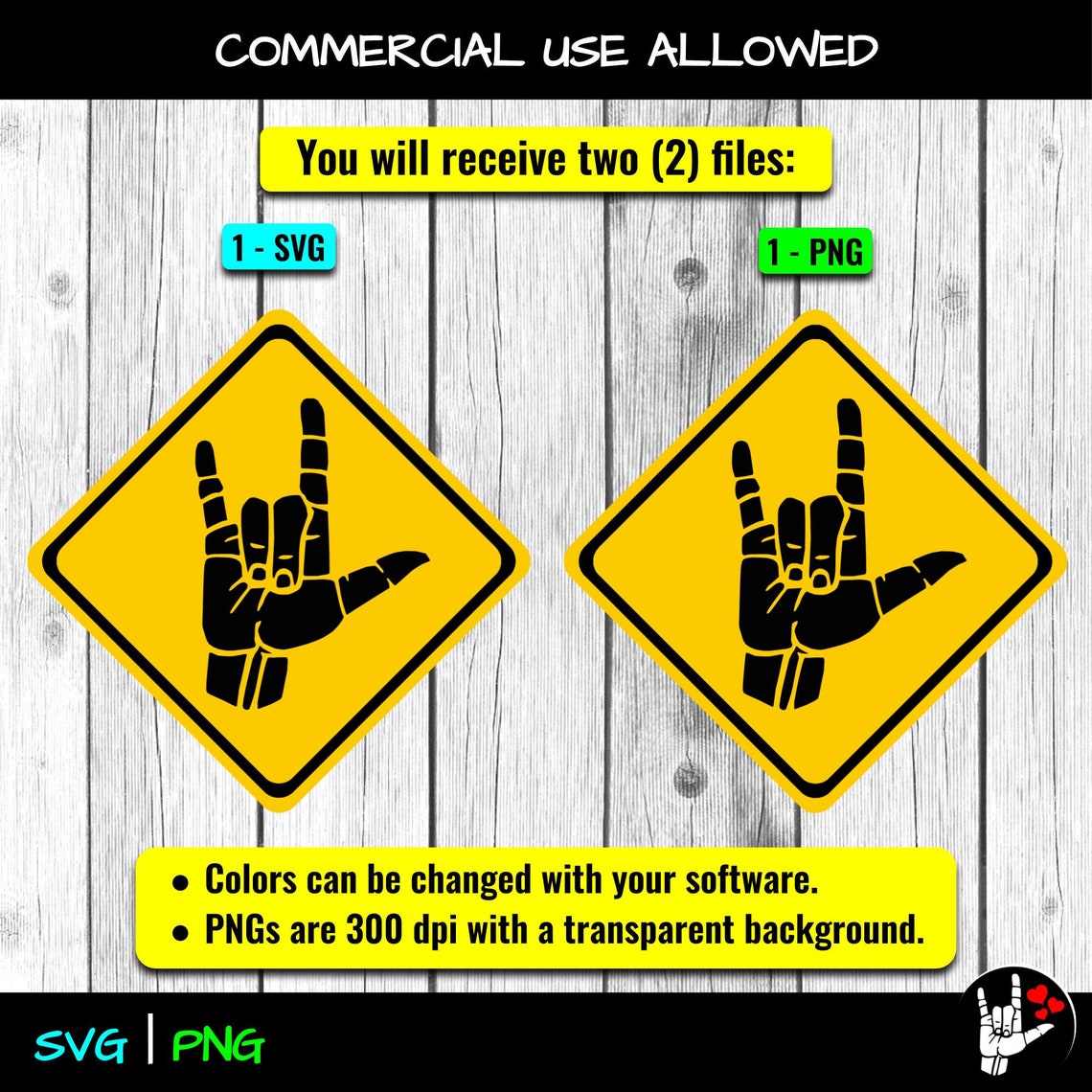 Download ASL SVG ILY I Love You Traffic Sign Sign Language svg cut ...