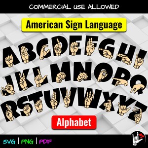 ASL SVG Sign Language Alphabet SVG • American Sign Language svg • asl Alphabet • Sign Language Clipart • asl svg png • cut files printable