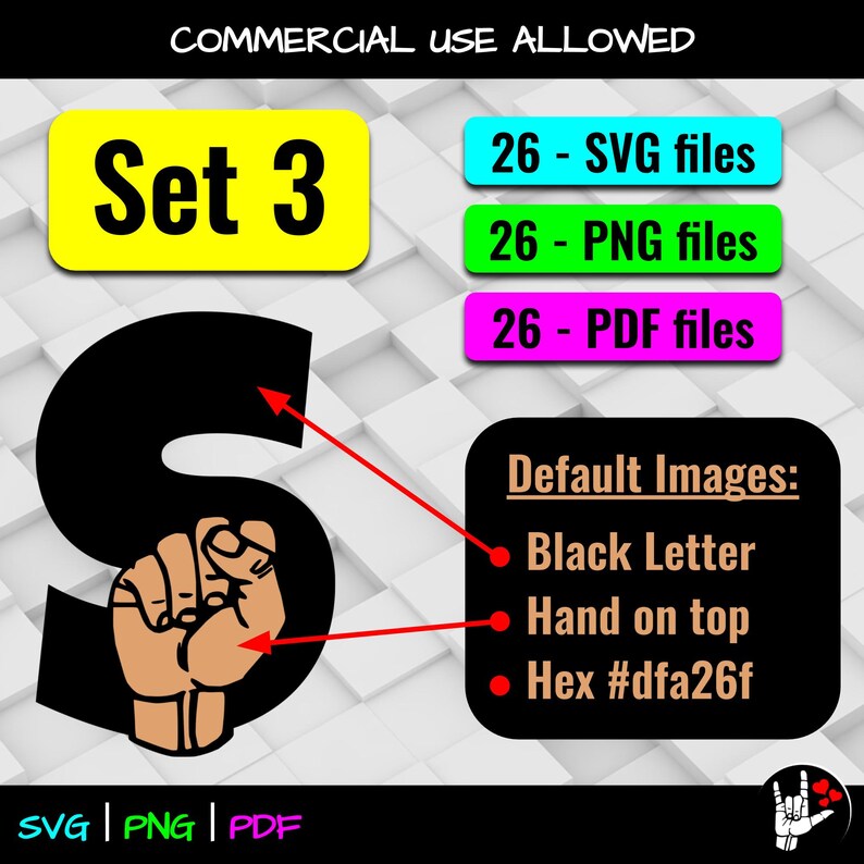 ASL SVG Bundle Sign Language Alphabet ASL Alphabet Etsy