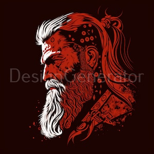 Viking Warrior SVG PNG - Norse Face for CNC, Laser Engraving, T-Shirts, Decals, and Wood Burning - Instant Digital Download