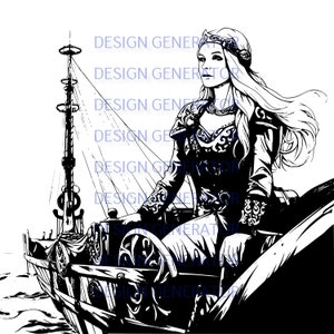 11 Shield Maiden SVG and PNG Bundle – Norse Warrior Woman Digital Files for Laser Engraving, CNC, Wood Burning, Decals, and T-Shirts