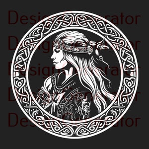 11 Shield Maiden SVG and PNG Bundle – Norse Warrior Woman Digital Files for Laser Engraving, CNC, Wood Burning, Decals, and T-Shirts