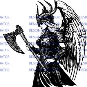 13 Valkyrie SVG and PNG Bundle – Norse Warrior Goddess Digital Files for Laser Engraving, CNC, Wood Burning, Decals, T-Shirts and Stickers