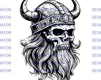 12 Viking Skull SVG i PNG Bundle – Projekty czaszek wojowników nordyckich do grawerowania laserowego, CNC, wypalania w drewnie, kalkomanii, naklejek i koszulek