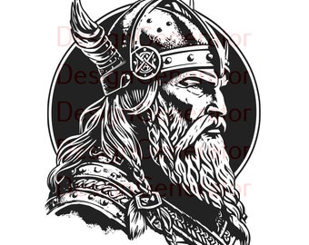 11 Viking SVG i PNG Bundle – pliki cyfrowe wojowników nordyckich do grawerowania laserowego, CNC, wypalania w drewnie, kalkomanii, naklejek i koszulek