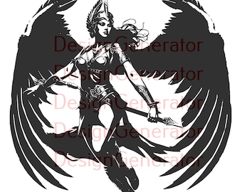 12 Valkyrie SVG and PNG Bundle – Norse Warrior Goddess Digital Files for Laser Engraving, CNC, Wood Burning, Decals, T-Shirts and Stickers