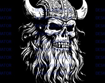 11 Viking Skull SVG i PNG Bundle – pliki cyfrowe z czaszką wojownika nordyckiego do grawerowania laserowego, CNC, wypalania drewna, naklejek, projektów koszulek