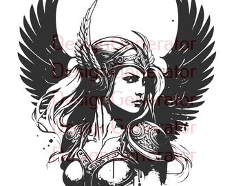 11 Valkyrie SVG i PNG Bundle – pliki cyfrowe Norse Warrior Goddess do grawerowania laserowego, CNC, wypalania w drewnie, kalkomanii, koszulek i naklejek
