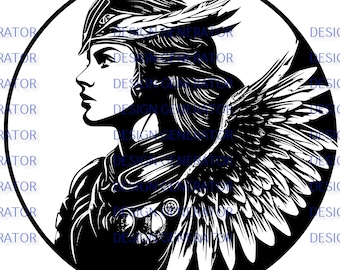 12 Valkyrie SVG i PNG Bundle – pliki cyfrowe Norse Warrior Goddess do grawerowania laserowego, CNC, wypalania w drewnie, kalkomanii, koszulek i naklejek
