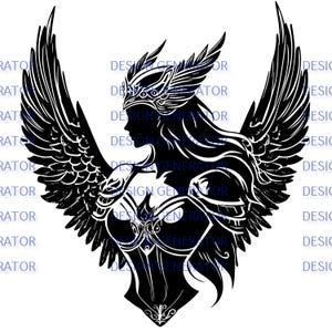 12 Valkyrie SVG and PNG Bundle – Norse Warrior Goddess Digital Files for Laser Engraving, CNC, Wood Burning, Decals, T-Shirts and Stickers