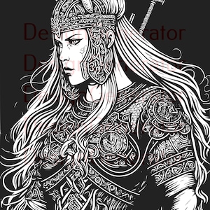 11 Shield Maiden SVG and PNG Bundle – Norse Warrior Woman Digital Files for Laser Engraving, CNC, Wood Burning, Decals, and T-Shirts