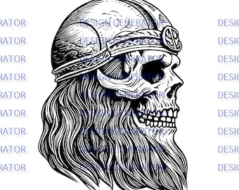 11 Viking Skull SVG i PNG Bundle – pliki cyfrowe z czaszką wojownika nordyckiego do grawerowania laserowego, CNC, wypalania drewna, naklejek, projektów koszulek