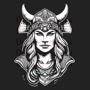 11 Shield Maiden SVG and PNG Bundle – Norse Warrior Woman Digital Files for Laser Engraving, CNC, Wood Burning, Decals, and T-Shirts