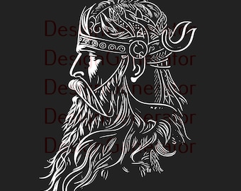 11 Viking SVG i PNG Bundle – pliki cyfrowe wojowników nordyckich do grawerowania laserowego, CNC, wypalania w drewnie, kalkomanii, naklejek i koszulek