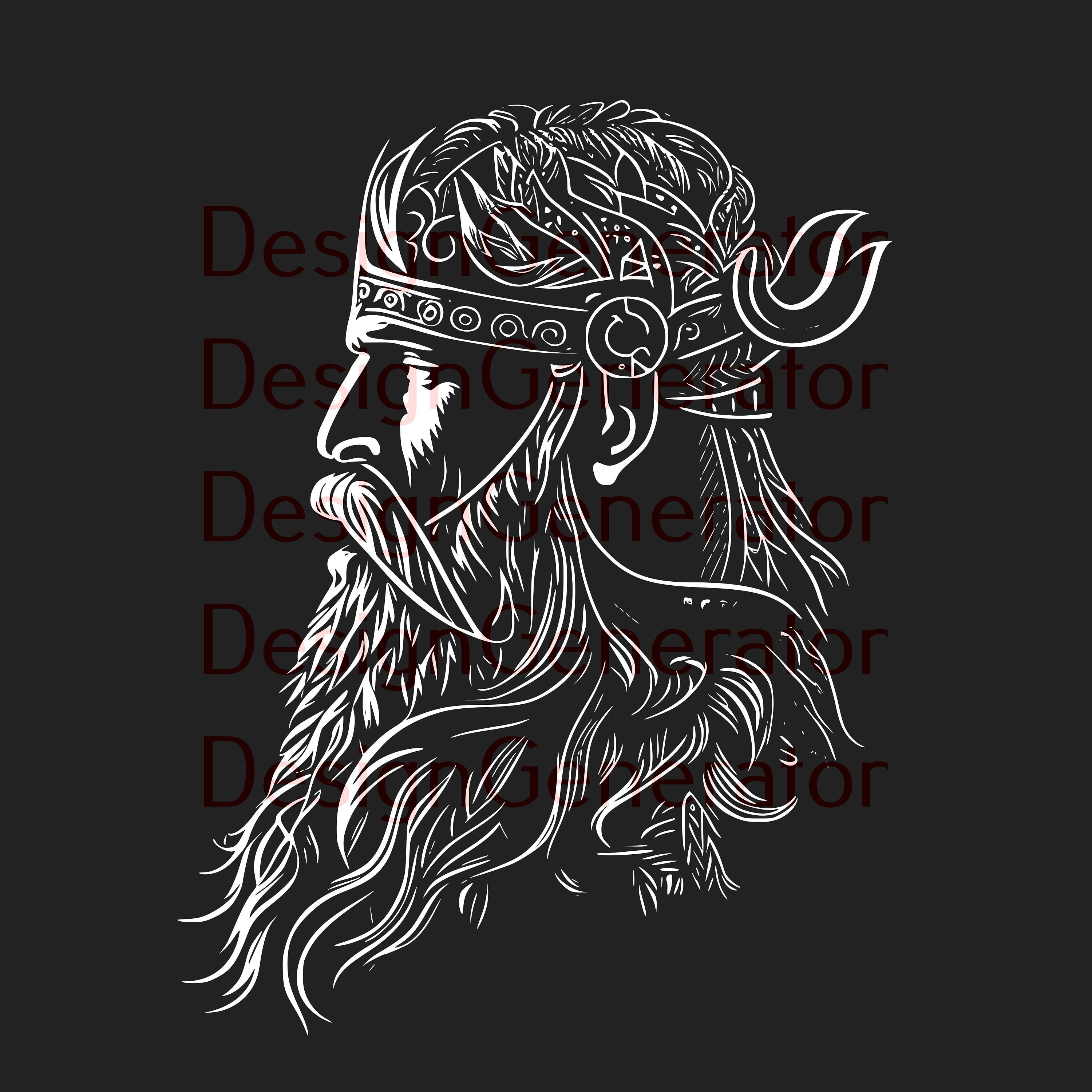 11 Viking SVG and PNG Bundle – Norse Warrior Digital Files for