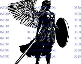 13 Valkyrie SVG i PNG Bundle – pliki cyfrowe Norse Warrior Goddess do grawerowania laserowego, CNC, wypalania w drewnie, kalkomanii, koszulek i naklejek