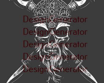 10 pakietów Viking Skull SVG i PNG – wzory czaszek wojowników nordyckich do grawerowania laserowego, CNC, wypalania w drewnie, kalkomanii, naklejek i koszulek