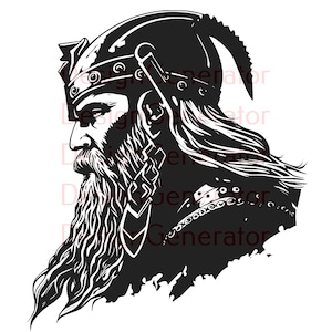 10 Viking SVG and PNG Bundle – Norse Warrior Digital Files for Laser Engraving, CNC, Wood Burning, Decals, Stickers, and T-Shirts